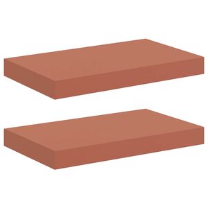 vidaXL Vegghylle 2 stk. R&oslash;d 40 x 23,5 x 3,8 cm Konstruert tre