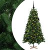 vidaXL Kunstig juletre med julekuler 150 cm 150 LED-lys Varmhvit PVC