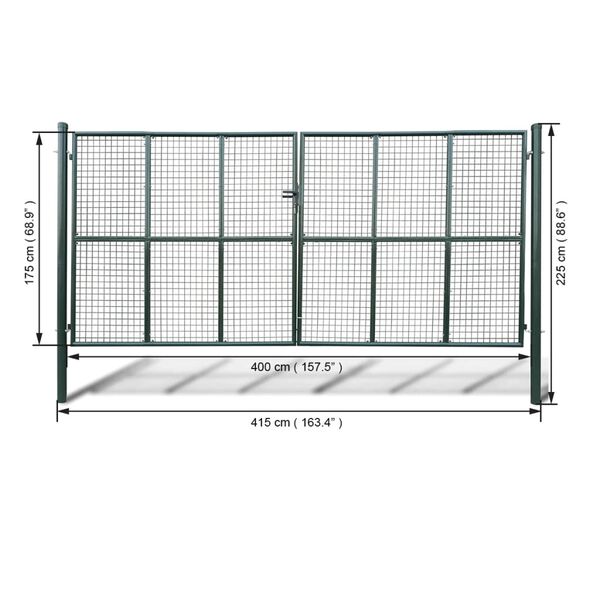vidaXL Hageport i netting 400x175 cm