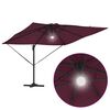 vidaXL Roma parasol Rød 286 x 285 x 270 cm Aluminium og polyester