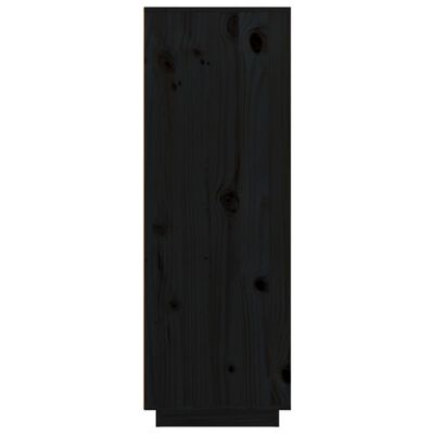 vidaXL Highboard svart 89x40x116,5 cm heltre furu