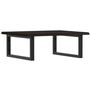 vidaXL Servanthylle veggmontert st&aring;l og heltre eik