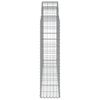vidaXL Gabionkurver buede 5 stk 200x30x120/140 cm galvanisert jern