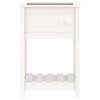 vidaXL Plantekasse med hylle hvid 54x34,5x81 cm heltre furu