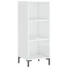 vidaXL Highboard hvit 34,5x34x180 cm konstruert tre