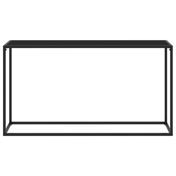 vidaXL Konsollbord svart 140x35x75 cm herdet glass