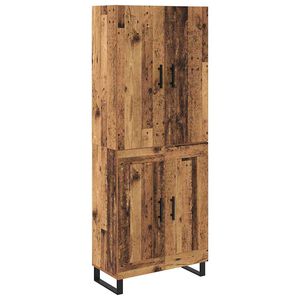 vidaXL H&oslash;yskap 2 stk. Gamle tre 69,5 x 34 x 180 cm Sponplater og glass