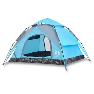 vidaXL Campingtelt 3 personer bl&aring; hurtigutl&oslash;ser