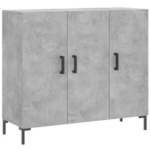 vidaXL Skjenk betonggr&aring; 90x34x80 cm konstruert tre