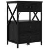 vidaXL Nattbordskap Svart Eik 40 x 31 x 60 cm Konstruert tre