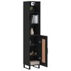 vidaXL Highboard svart 34,5x34x180 cm konstruert tre