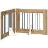 vidaXL Foldbar hundegitter med stativer 2 pcs Artisan eik 160,5 cm