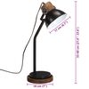 vidaXL Skrivebordslampe 25 W svart 18x18x60 cm E27