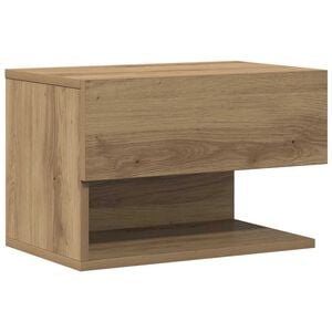 vidaXL Veggmontert nattbord artisan eik