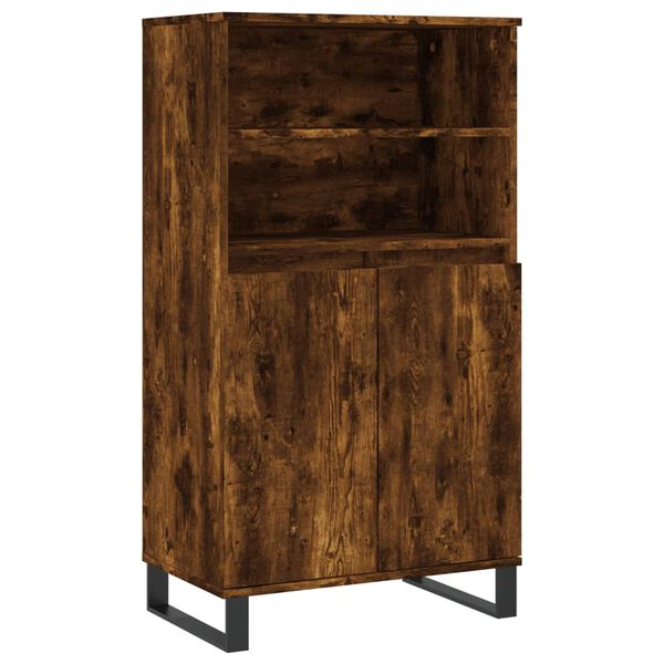 vidaXL Highboard røkt eik 60x36x110 cm konstruert tre