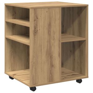 vidaXL Rulleskap artisan eik 60x53x72 cm konstruert tre