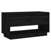 vidaXL TV-benk svart 74x34x40 cm heltre furu