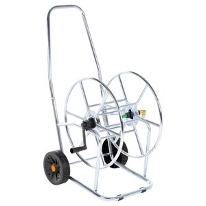 vidaXL Slangetrommelvogn for 80 m 3/4" slange st&aring;l