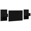 vidaXL Hodegavl med skap svart 120 cm konstruert tre
