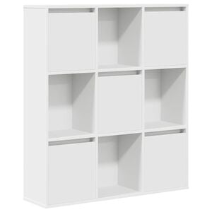 vidaXL Bokhylle hvit 89x24x101,5 cm konstruert tre