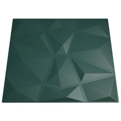 vidaXL Veggpaneler 24 stk grønn 50x50 cm XPS 6 m² diamant