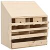 vidaXL Hekkeboks 2 rom 63x40x65 cm heltre furu