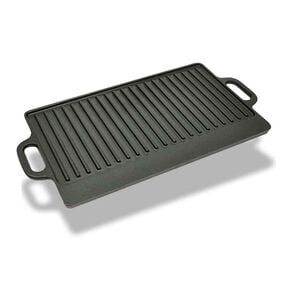 vidaXL Grillplate i st&oslash;pejern vendbar 50x23 cm