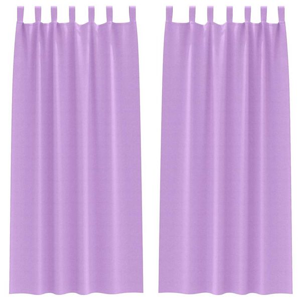 vidaXL M&oslash;rkleggende Gardiner med Ringer 2 pcs Lilla 245 x 140 cm