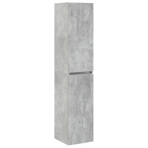 vidaXL Vegghengt Badskap Betonggr&aring; 33 x 34,5 x 160 cm Konstruert tre