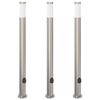 vidaXL Pullertlamper med stikkontakt 3 stk 110 cm rustfritt st&aring;l IP44