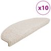 vidaXL Trappematter 10 stk 65x21x4 cm hvite halvrund store