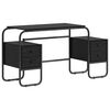 vidaXL Skrivebord med lagring Svart eik 145 x 50 x 75 cm