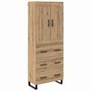 vidaXL H&oslash;yskap 2 stk. Artisan Eik 69,5 x 34 x 180 cm