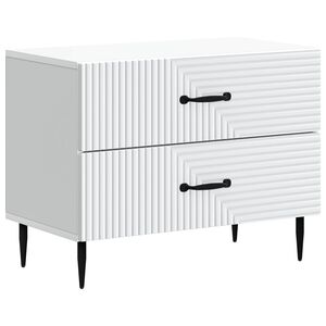 vidaXL Nattbordskap med skuff Hvit 62 x 34,5 x 47,5 cm Konstruert tre