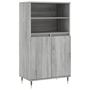 vidaXL Highboard gr&aring; sonoma 60x36x110 cm konstruert tre