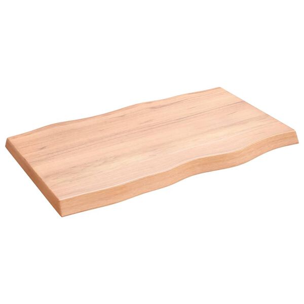 vidaXL Bordplate lysebrun 100x60x(2-6)cm behandlet heltre naturlig