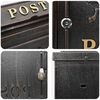 vidaXL Veggmontert postkasse Bronse 29 x 13 x 41 cm St&oslash;pt aluminium