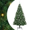 vidaXL Kunstig juletre med 300 LED gr&oslash;nn 210 cm PVC og St&aring;l og Plast