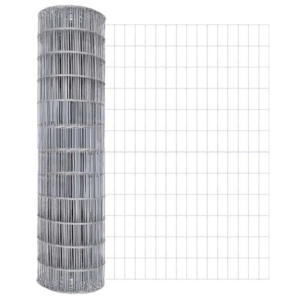 vidaXL Euro gjerde sølv 1.4 x 10 m Varmegalvanisert jern