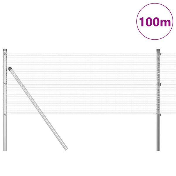 vidaXL Gjerdep&aring;le s&oslash;lv 100 x 0,5 m (16 x 16 mm mesh) St&aring;l