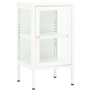 vidaXL Skjenk 38x35x70 cm metall og glass