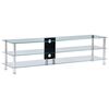 vidaXL TV-benk gjennomsiktig 150x40x40 cm herdet glass