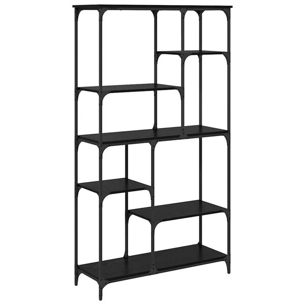 vidaXL Bokhylle Svart Eik 99 x 35,5 x 176 cm Konstruert tre