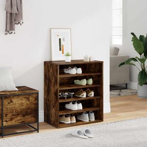 vidaXL Skohylle r&oslash;kt eik 60x35x70 cm konstruert tre