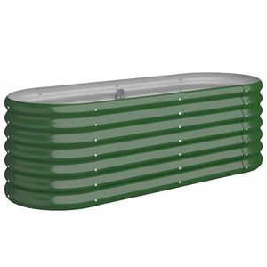 vidaXL H&oslash;ybed galvanisert st&aring;l 114x40x36 cm gr&oslash;nn