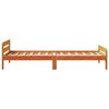 vidaXL Sengeramme uten madrass voksbrun 90x200 cm heltre furu