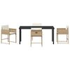 vidaXL Hage Spisegruppe 5 pcs Beige polyrotting