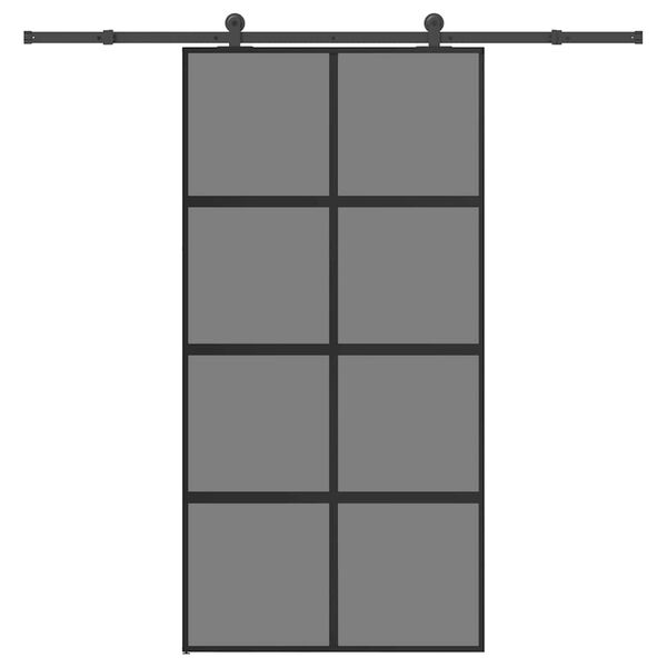 vidaXL Skyved&oslash;r med monteringssett 102,5x205 cm herdet glass&aluminium