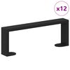 vidaXL M&oslash;belf&oslash;tter 12 stk. Svart 281 x 40,5 x 100 mm Jern
