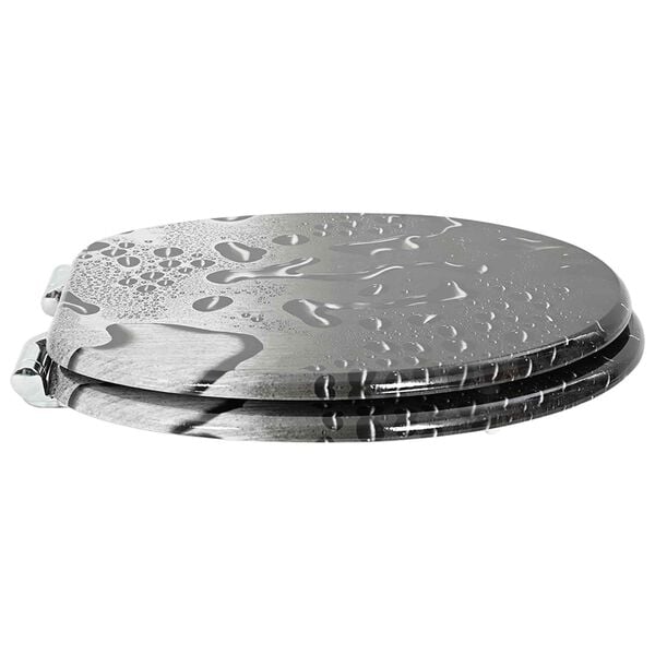 vidaXL Toalettsete 2 pcs Gr&aring; 44 x 38 cm MDF-plater